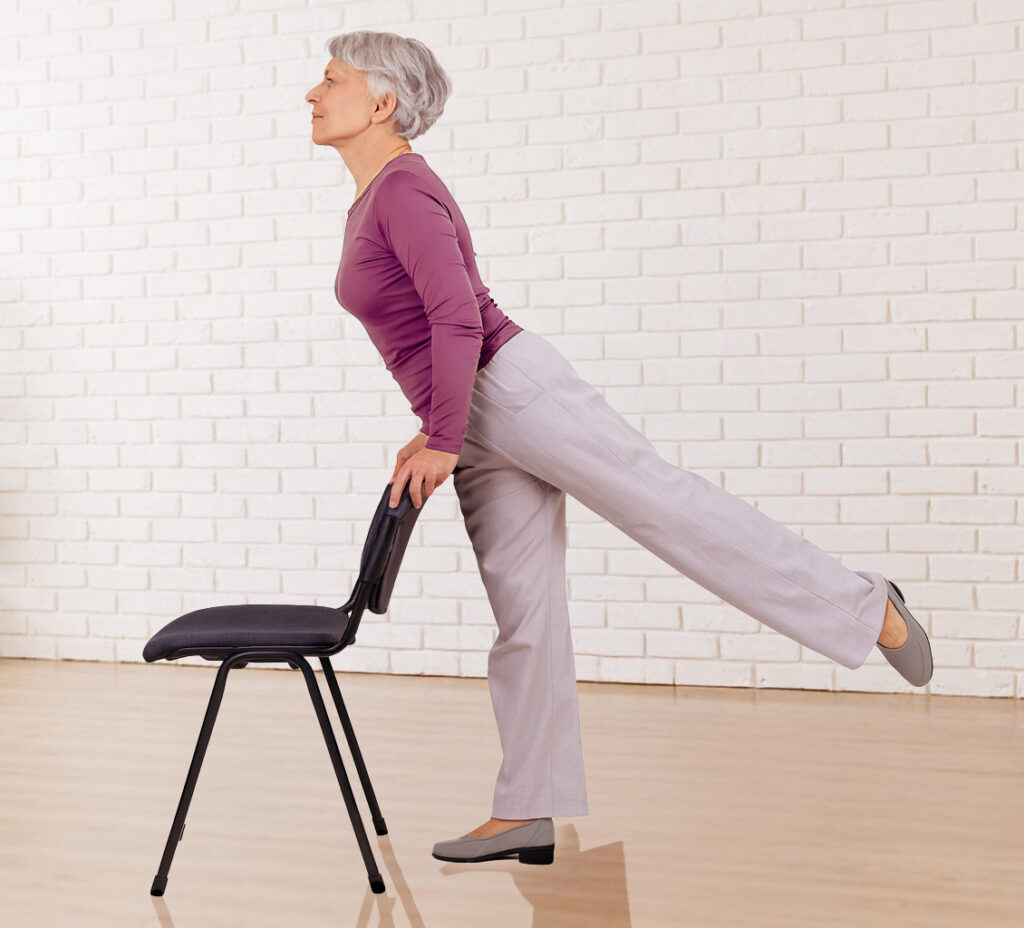 stoel yoga vrouw